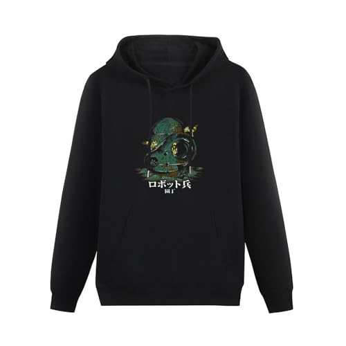 Photo de XIASHUN Castle in The Sky Laputa Hooded Mens Leisure Hoody Unisex Ptinted Hoodies Long Sleeve Men's Hooded with Pocket Black M