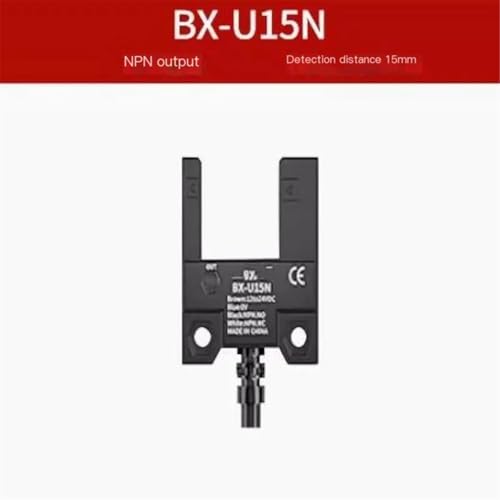 Sensor en U contra fallos de posición interruptor fotoeléctrico NPN de 15 mm BX-U15N 7
