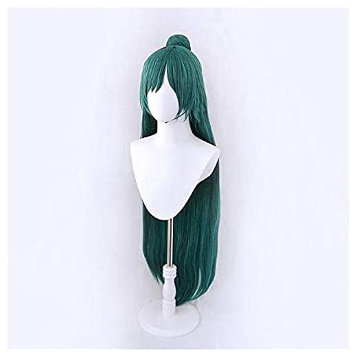 LINLINCD -Peluca de anime cosplay Sailor Moon Meiou Setsuna peluca larga con nudo desmontable Cosplay disfraz resistente al calor pelo sintético Sailor Plutón pelucas para mujer Keebon