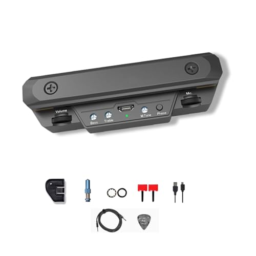 Guitar Pickup Special Guitar Pickup No Hole Required Folk Instrument Recording Cable(Bk)
