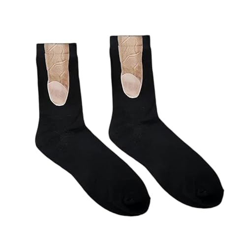 Onperpoe Novelty Socks Funny Gifts for Men Show Off Sock Rude Cotton Socks for Men Rude Sock Casual Christmas Gifts (black)