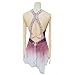 JRUIA Fuchsia,XXXL,Professional Competition Skating Wear Elasticity Figure Ice Skating Dress for Girls Ballet Gymnastics Wear Halo Dyeing