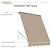 Outsunny 6' Drop Arm Manual Retractable Window Awning Sun Shade Shelter for Patio Balcony Outdoor, Aluminum, Can Cover 2 Windows, Cream White