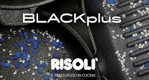 Risoli 00097BIPIN/20 Casseruola Con Coperchio Blackplus, Diametro 20 cm, 2.25 Litri, Spessore 7.20 mm, Rivestimento ELDIAMANT Profile, Alluminio Pressofuso, Per tutti i i piani di cottura