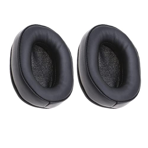 VGOL 1 Paar Ohrpolster, kompatibel mit Thomson WHP3311BK WHP3311W Kopfhörer aus Protein Leder Ersatzschaum Komfort Ohrpolster Schwarz