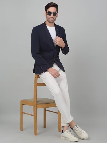 Image of Cantabil Self Design Full Sleeves Notch Lapel Casual Blazer for Men | Casual Blazer for Men | Men Blazer for Casual (P MBZC00057)