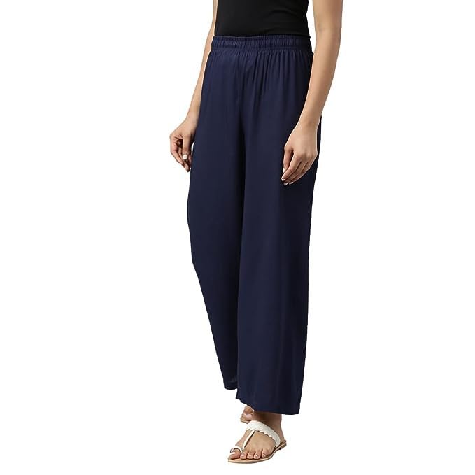 Image of Fancy Star Women Super-Combed Cotton and Rayon Solid Full Length Regular Palazzo