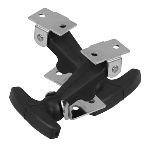Garneck 2pcs Hood Catch Kit Stainless Steel Flexible T-Handle Hasp for Engine Hood Latch Replacement