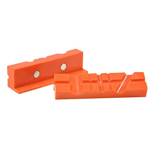 POWERTEC 71106 Magnetic Vise Jaw Pads â€“ 4-1/2 Inch, Multipurpose, Non-Marring Soft Grip Jaw Clamp Woodworking Vices â€“ 1set (2 Individual Jaws)