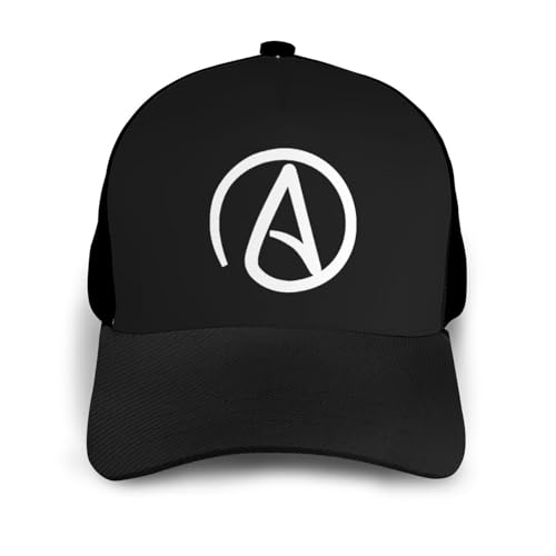Atheist Sign Bonnets Curved Brim Mesh Baseball Cap Casual Sun Hat Unisex3