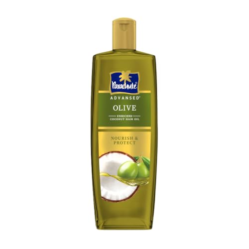 Image of Parachute Advansed Olive Enriched Coconut Hair Oil for Stronger Nourished Hair | Ultimate nourishment with Olive | Coconut for strengthening the hair | Upto 10x less hair fall and 90% stronger hair- 100 ML