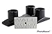 Wall Nanny Extender 4 Inch Baby Gate Extension (Made in USA) Extends Pressure Mounted Gates, Protects Walls, Stabilizes Gate - for Child Pet & Dog Gates - Works on Stairs, Protector (4 Pack) Black
