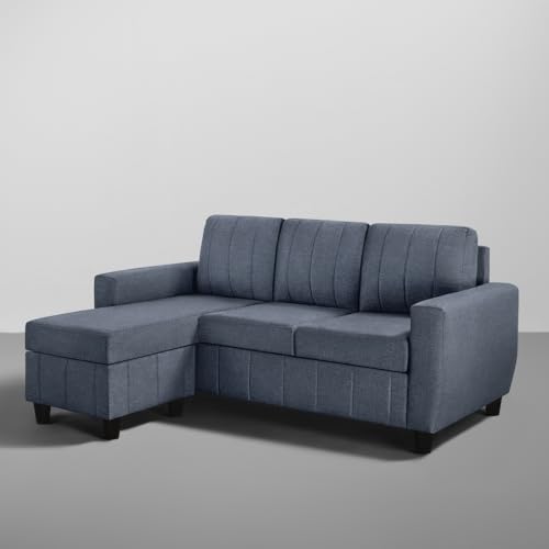 Image of Sleepyhead Bae Designed by Duroflex - Interchangeable L Shape Sofa Set |Modular Rearrangeable Lounger |Space-Saving, Comfortable & Easy-Maintenance Sofa for Living Room |3 Year Warranty - Ocean Blue