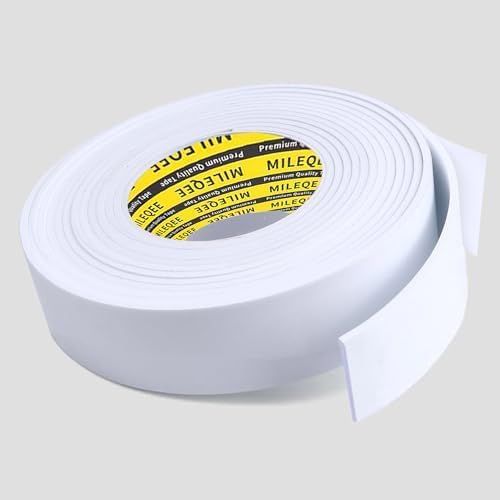 Image of Single-Sided Adhesive Foam Tape EVA White,0.8in x 16.4FT | Multipurpose Sponge Sealing Strip Window Door Insulation Table Edge Protector Wall Bumper Guards