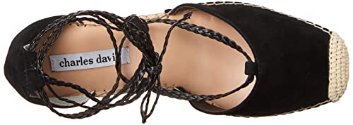 Charles David Women's Gracie Espadrille Wedge Sandal, Black, 7.5 #TOP4