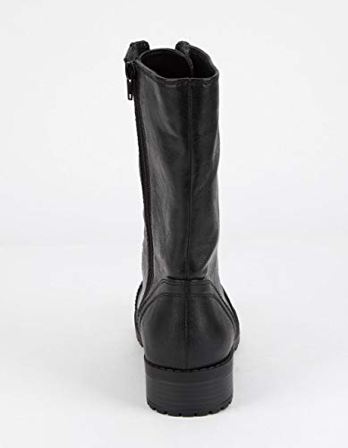 Soda Topshoe Dome Mid Calf Height Women's Military Combat Boots3