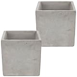 Dati tecnici: vaso da fiori 11 x 11 cm. Larghezza interna: 90 mm. Larghezza del fondo: 100 mm, altezza 103 mm, dimensioni del bordo superiore: 105 x 105 mm. Materiale: cemento. Peso: 734 g.