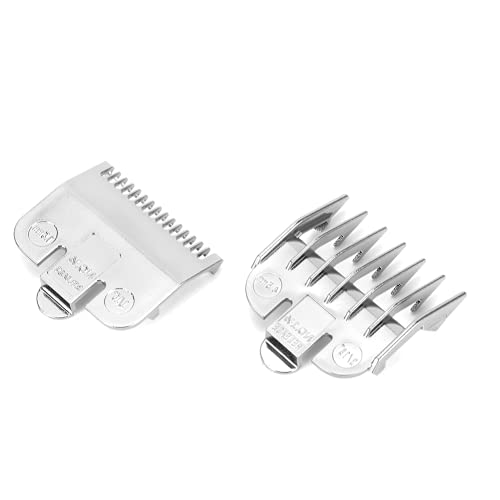 Peine de Límite, Doble Uso en Seco Y Húmedo, Diseño de ángulo Redondo Flexible, 1,5mm/0,06 Pulgadas, 4,5mm/0,18 Pulgadas, Material de Polímero, Peine Guía de 2(Pinza de plata 1.5MM + 4.5MM)