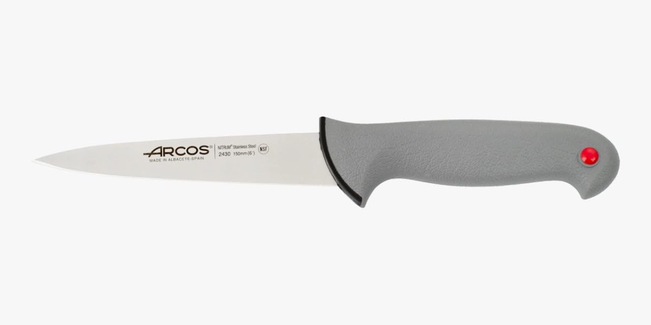 Arcos Cuchillo Carnicero Profesional 150 mm Acero Inoxidable Nitrum Mango Ergonómico Antideslizante Serie Colour Prof