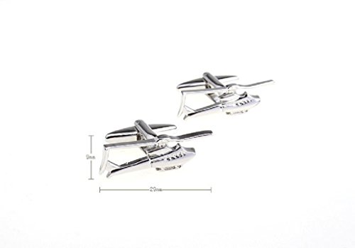 MRCUFF Helicopter Huey Pair Cufflinks in a Presentation Gift Box & Polishing Cloth2