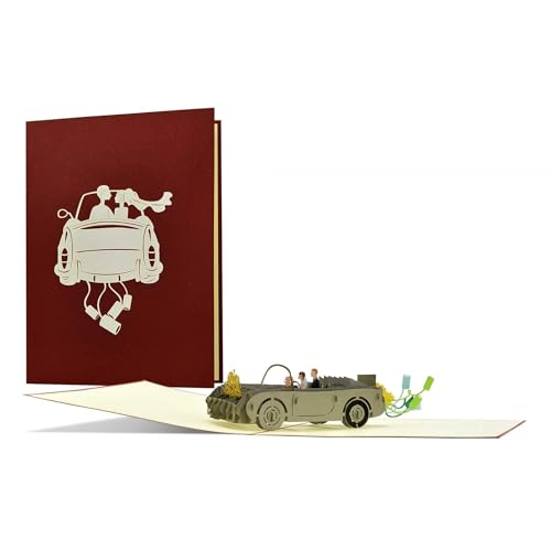 Diese-Klappkarten Tarjeta de felicitación de boda para el coche, regalo de boda o de boda, L19