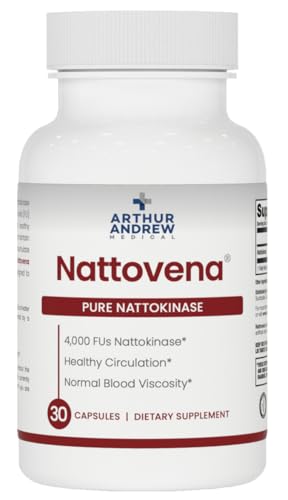 Arthur Andrew Medical - Nattovena Pure Nattokinase Circulatory and Heart Health Vegan Non-GMO 30 Capsules