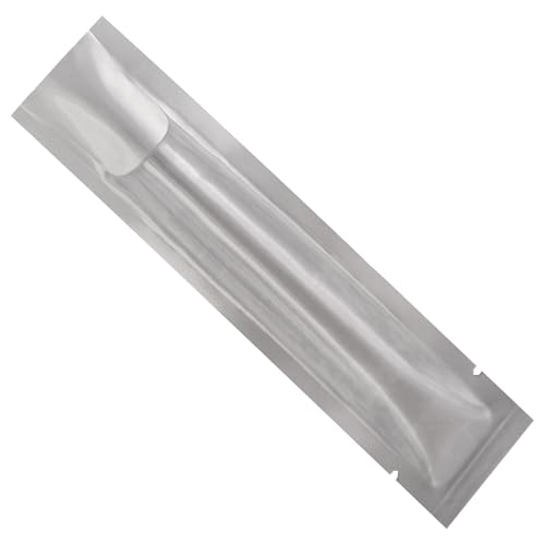 FERENLI 100 Pcs Clear Front Mylar Heat Seal Vacuum Travel Liquid Pouch 1.4x5.9 inch for Toiletries Portable Travel Size Aluminum Foil Sample Pouches with Tear Notch for Shampoo Skincare Food Storage