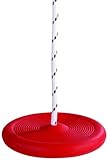 Tellerschaukel Swing Schaukelsitz 28 cm Durchmesser für Kinder ab 3 Jahren geeignet aus Kunststoff in der Farbe rot mit Einer Aufhängeöse für den In- und Outdoor-Bereich geeignet von Dohany.