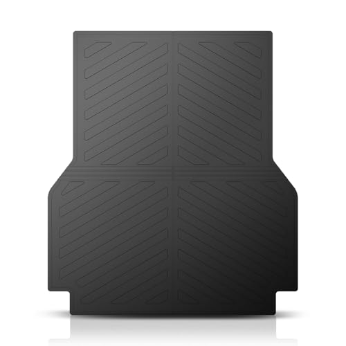 LQI Floor Mats Compatible with Toyota Tacoma 2005-2023; Not Fit 6ft (72') Long Bed Model 1PC Truck Bed Mat TPE All Weather Protection Black Floor Liners alfombras para carro