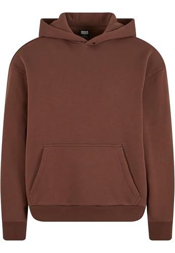 Urban Classics Fluffy Hoody, casual hoodie voor heren, oversized fit, maten S-5XL, Chocolatebrown, S - Afbeelding 6