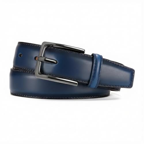 Image of WildHorn Men's Genuine Leather Pin Buckle Belt | Leather Belt for Men | Formal & Casual Wear | Stylish and Durable with Adjustable fit up to 48 inch