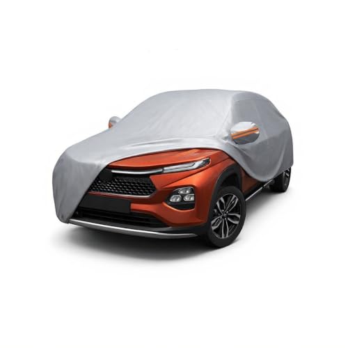 Image of myTVS 100% Waterproof Car Body Cover for Toyota Taisor - Custom-Fit, Double-Layer, UV & Dust Proof, Mirror Pockets & Elastic Clip Lock (CSK 7A)