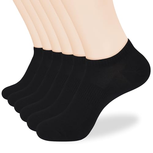 Image of Corlap Women's Ankle Cotton Socks - No Show Low Cut Athletic Running Soft Thin White Socks 6 Pairs