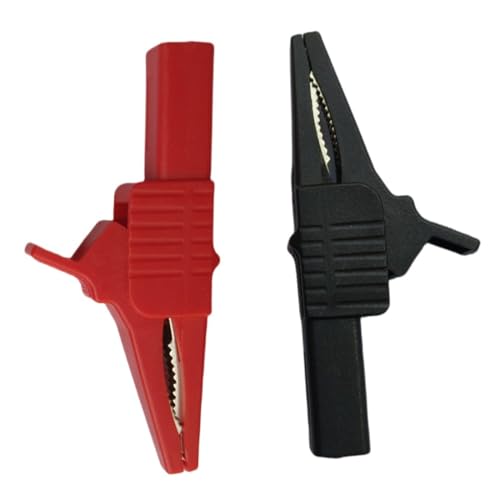 Image of Heavy Duty Full Insulated Automotive Car Battery Alligator Clips Electrical Test Clips 1000V 32A 2Pcs,with 4mm Banana Jack Socket(Length:83.5mm)