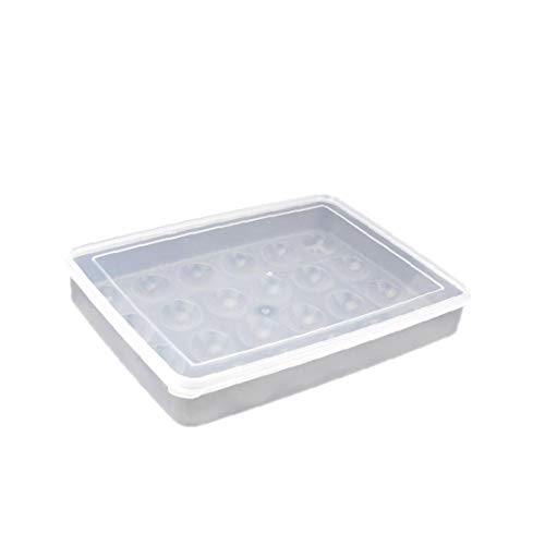 Grifri 24 Hoyos Cajas de Almacenamiento de plástico Transparente con Tapas Huevos en la Nevera Caja de Almacenamiento de plástico Durable de Cocina Herramientas despensa gabinete 1pc Inicio de Cocina