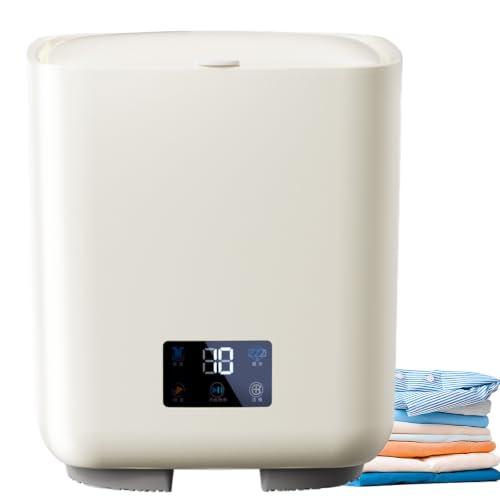 Lavadora Portátil de 7 L, Lavasecadora Compacta Automática 4 en 1 con Cambio Automático de Agua y Función de Centrifugado, Ideal para Ropa Interior, Toallas y Pequeñas Coladas en el Hogar