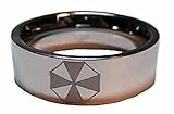 Resident Evil Umbrella Logo Silvertone Stainless Steel Finger Ring (10)