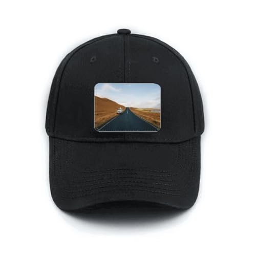 Casquette de baseball noire réglable pour voyage et sortie en voiture
