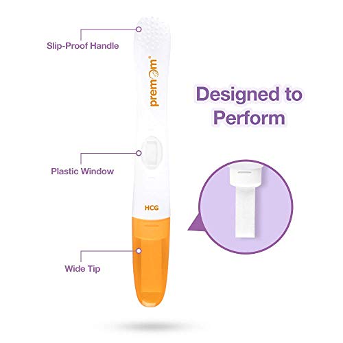 Premom Pregnancy Test Sticks (5-Pack), hCG Midstream Tests with Ovulation Predictor iOS and Android App, PM1-M3-5