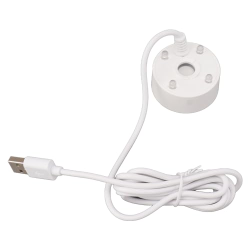 Yuecoom 5V Mist Maker,Small Pond Fog Machine Atomizer USB Colorful LED Lights Ultra Sound Fountain Atomizer Pond Fog Machine for Pond Rockery Fish Tank(White)