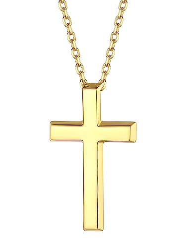 ChicSilver Cross Necklace for Women Sterling Silver Dainty Small Cross Pendant Faith Necklace Jewelry Religious Gifts