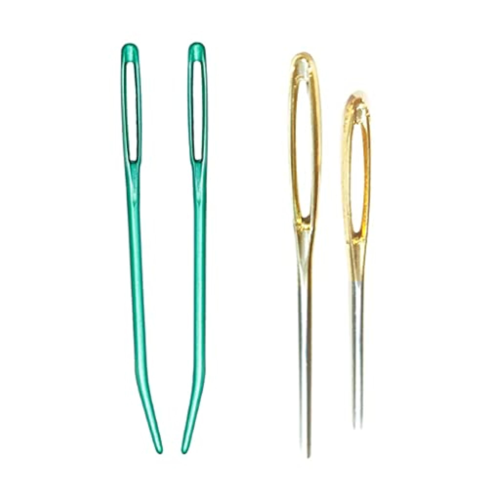 2pcs Bent Tip Tapestry Needles + 2pcs Blunt Needles