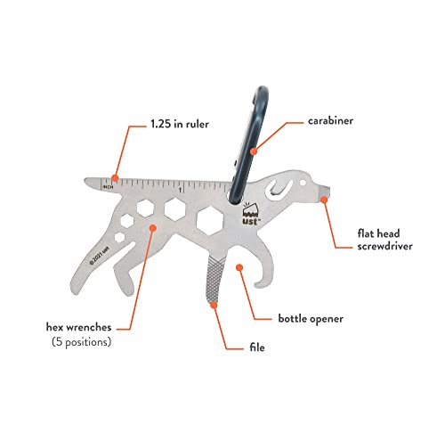 Image of UST Tool-a-Long Multi-Tool Carabiners with Durable, Compact Stainless Steel Construction for Hiking, Kayaking, Camping, Travel and Outdoor Survival