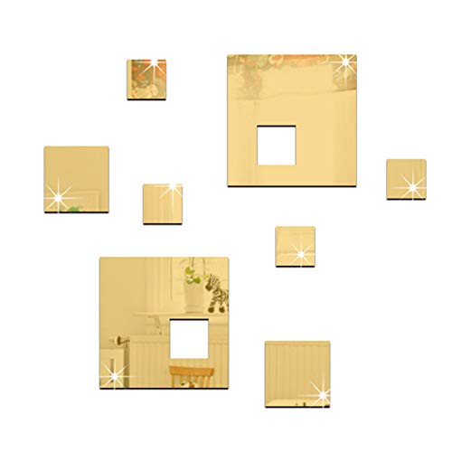 PLUS PO Wand Spiegel 3D Wallpaper Acryl Spiegel Acryl Spiegel Wohnzimmer Spiegel Wand Schlafzimmer Wand Spiegel Wandtattoos Günstige Tapete Gold