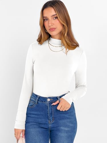 ANRABESS Womens Long Sleeve Mock Neck Tops Slim Fitted Basic Layer Office Work Shirts 2025 Fall Outfits Y2K Clothes2