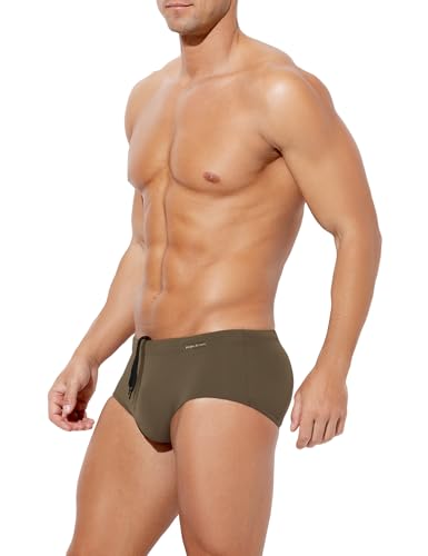 Mauro Kane Bañador Slip Hombre Bañador Natacion Hombre con Cordón Ajustable Secado Rápido Playa Surf Swimming Briefs