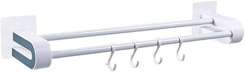 SIGOLY Porte-Serviettes Porte-Serviettes, résistant à l'usure, résistant aux Rayures, Support de Salle de Bain Durable, Crochet d'étagère, Porte-Serviettes Suspendu à Double Barre, Porte-Serviettes