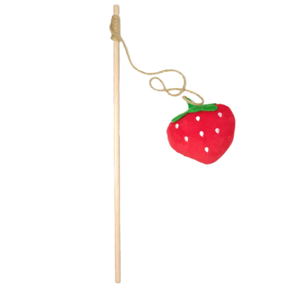 Jouet en peluche pour chat : baguette interactive rouge LUOZZY