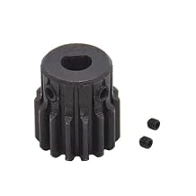 1 Mod 15Teeth Steel Pinion Gear Motor Spur Gear with D-Shape Bore 6x5mm Outer Dia 17mm