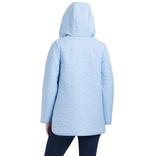 Kate Spade New York Midweight Hooded A-Line Quilted Jacket in Clear Sky – Perfect for Layering and Style! - Image 7